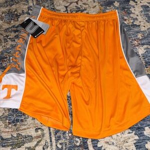 nwt colosseum Tennessee Vols orange white gray 7” polyester shorts w/pockets MED